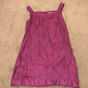 Francesca’s shimmery fuchsia shift mini.